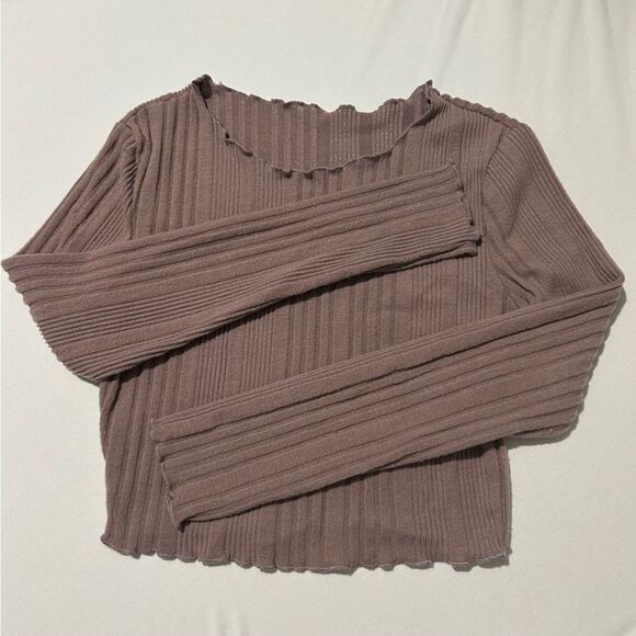 SHEIN Tops - Lettuce Trim Long Sleeve​
